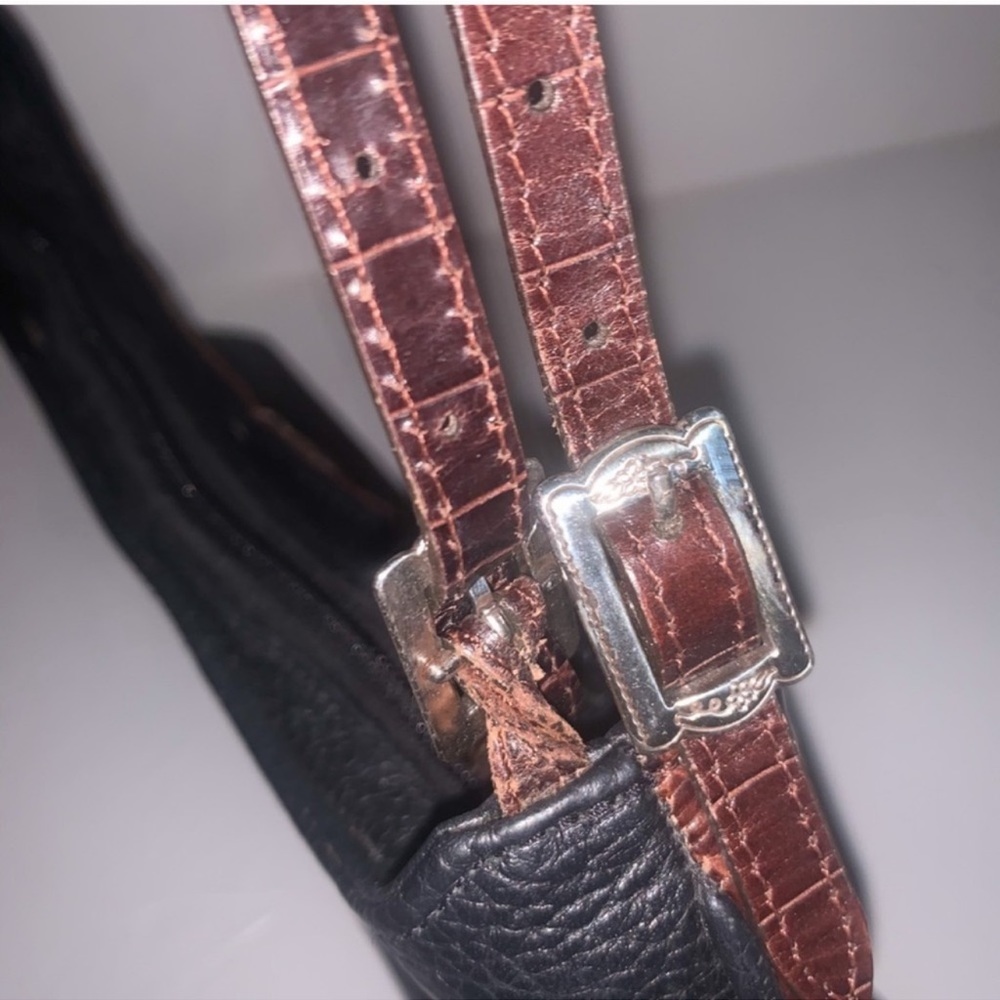 Vintage Brighton Authentic Bag Pebbled & Moc Croc Shoulder Bag - Picture 6 of 16